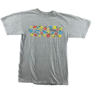 Spitfire Skateboards Floral Skater Graphic T Shirt Gray Short Sleeve Tee S